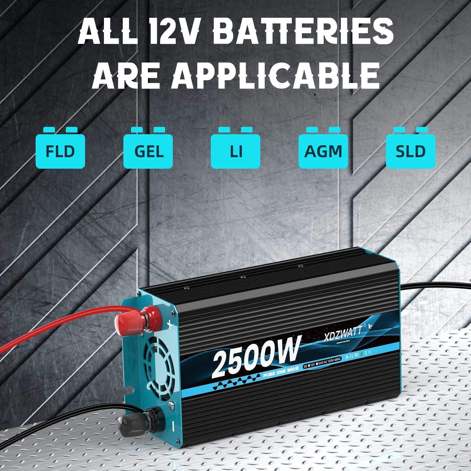 1000W Pure Sine Wave 2500W Peak Power Inverter 12V DC to 110V 120V AC Car Converter for Vehicles LED Screen Display, 2 AC Outlets, 15W USB-C Charging Port, Car Plug Adapter for RV,Truck, Home, Camping, Laptop, Trip