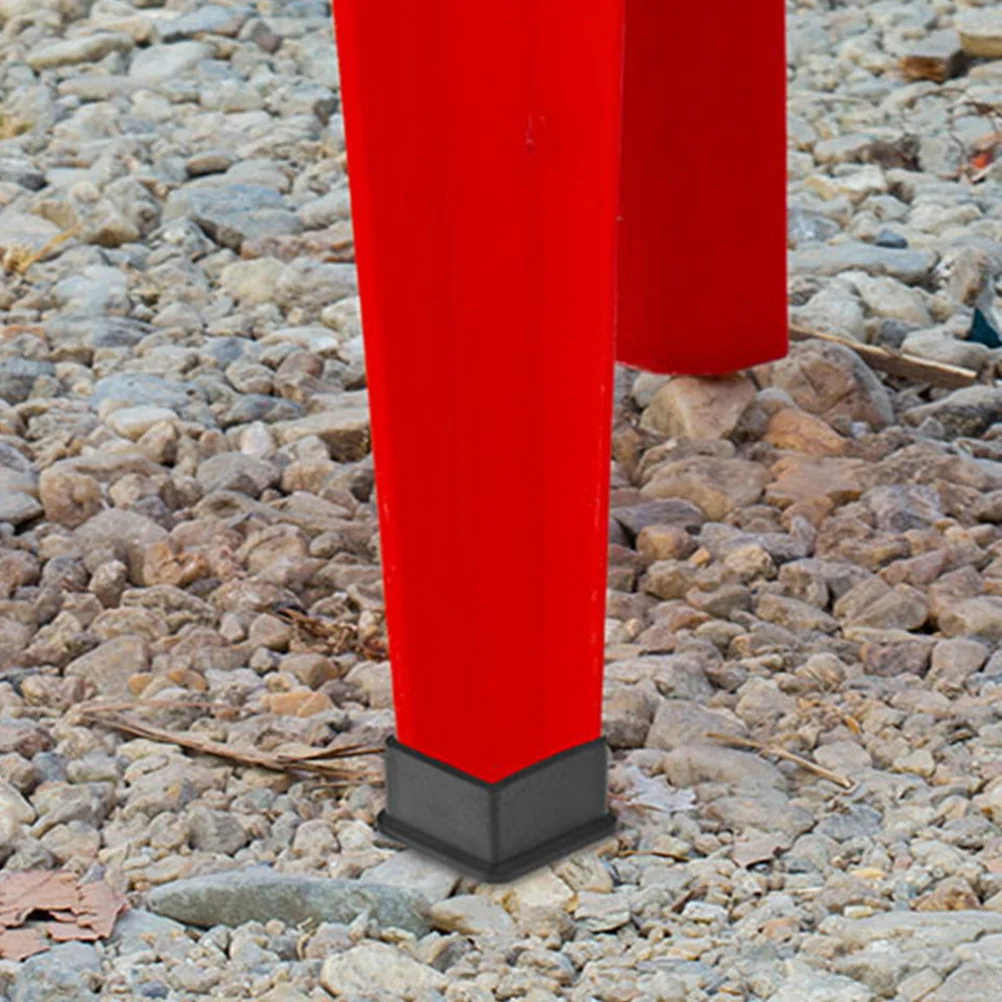 

10Pcs L Shaped Rubber Leg Caps Non Slip Furniture Foot Protectors Bed Frame Table Stool Black Toe Cover Chair Feet Caps