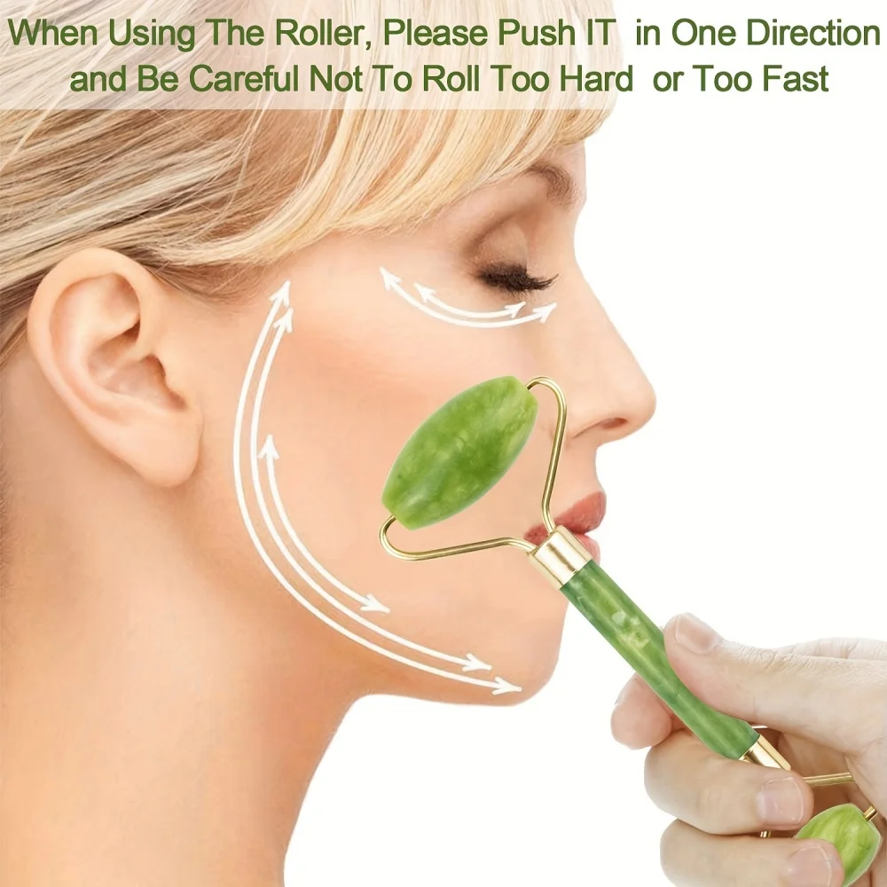 1 Jade Roller Massage Tool for Facial Wrinkle Removal