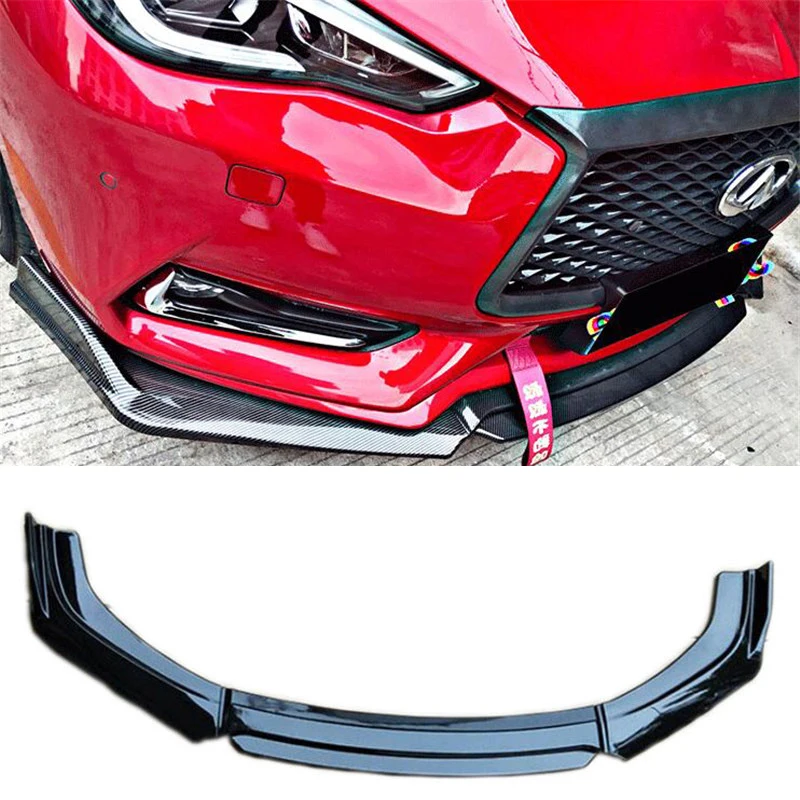 

For 4PCS Universal Front Bumper Diffuser Lip Splitter Infiniti Q60 Q60S PU Plastic Collision Prevention Accessories Refit 2013+