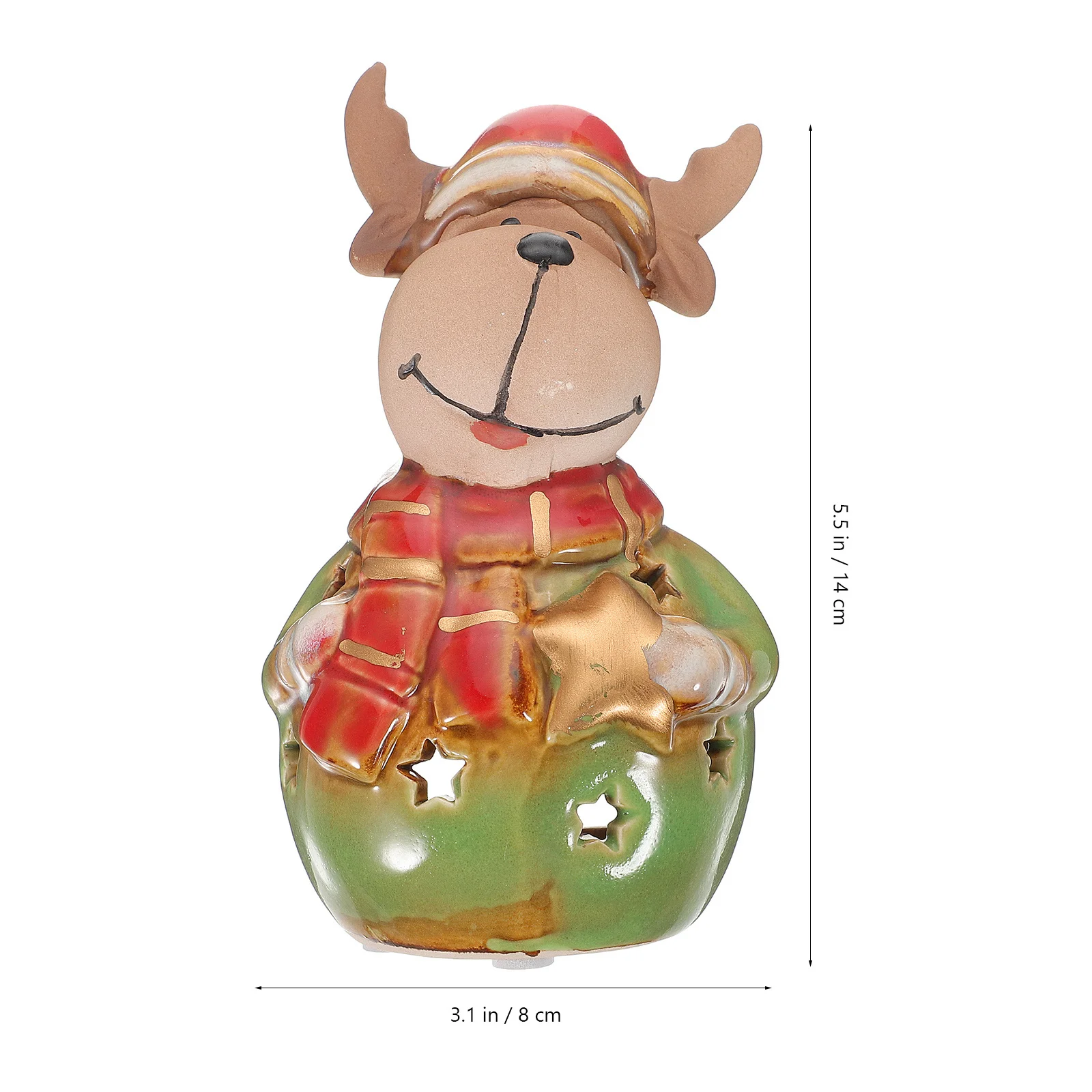 

1Pcs Snowman Lamp Shade Christmas Elk Candlestick Luminous Home Decor Creative Reusable Tabletop Stand for Dining Table