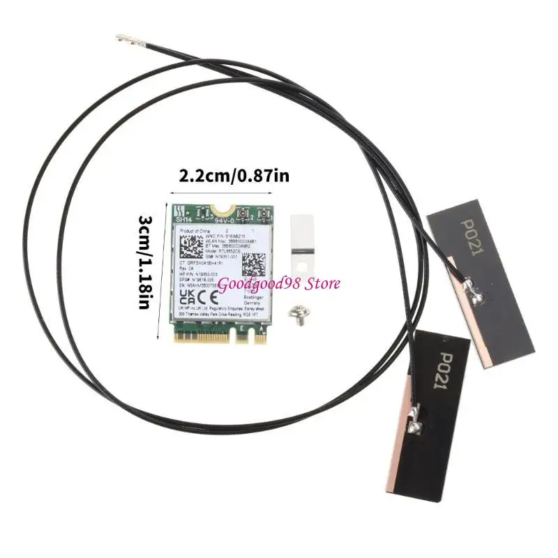 WiFi-kaart Wifi6E RTL8852CE WLAN 802.11ax BT5.3 M.2 WLAN-netwerkconnector