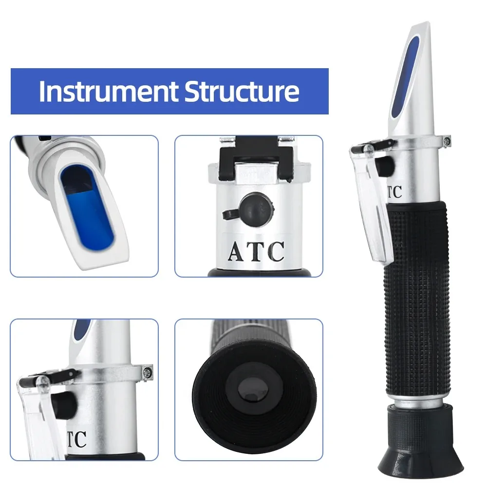 Seawater Refractometer ATC 0-10% Salinity Meter 1.000-1.070 SG Salt Specific Gravity Sea Salinometer For Aquarium Mariculture