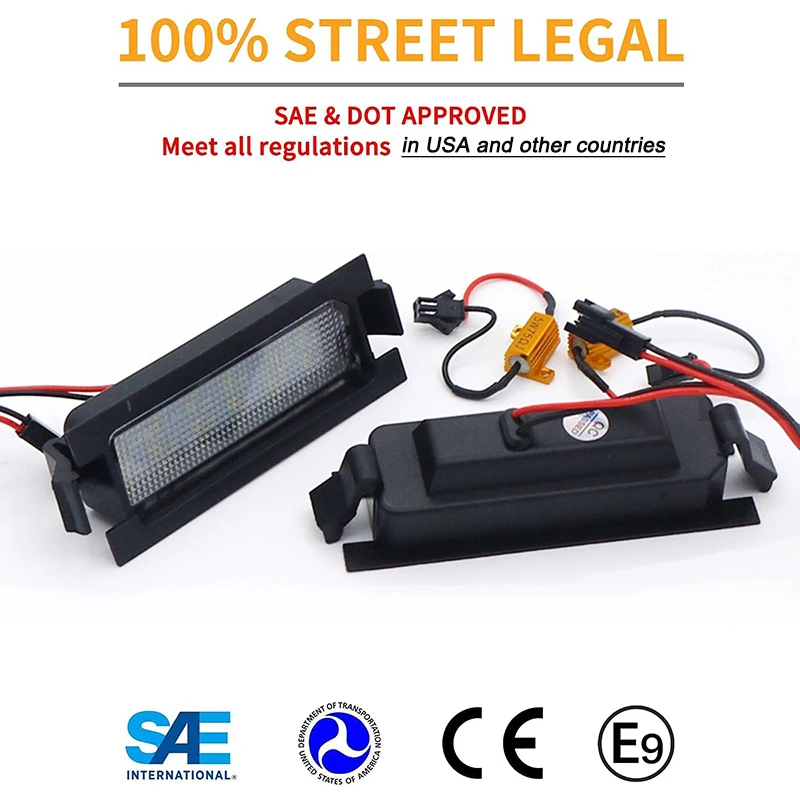2Pcs No Error LED Number License Plate Light Lamps For Hyundai I30 Accent Elantra GT Kia PRO Ceed 2012-2017 Car Accessories