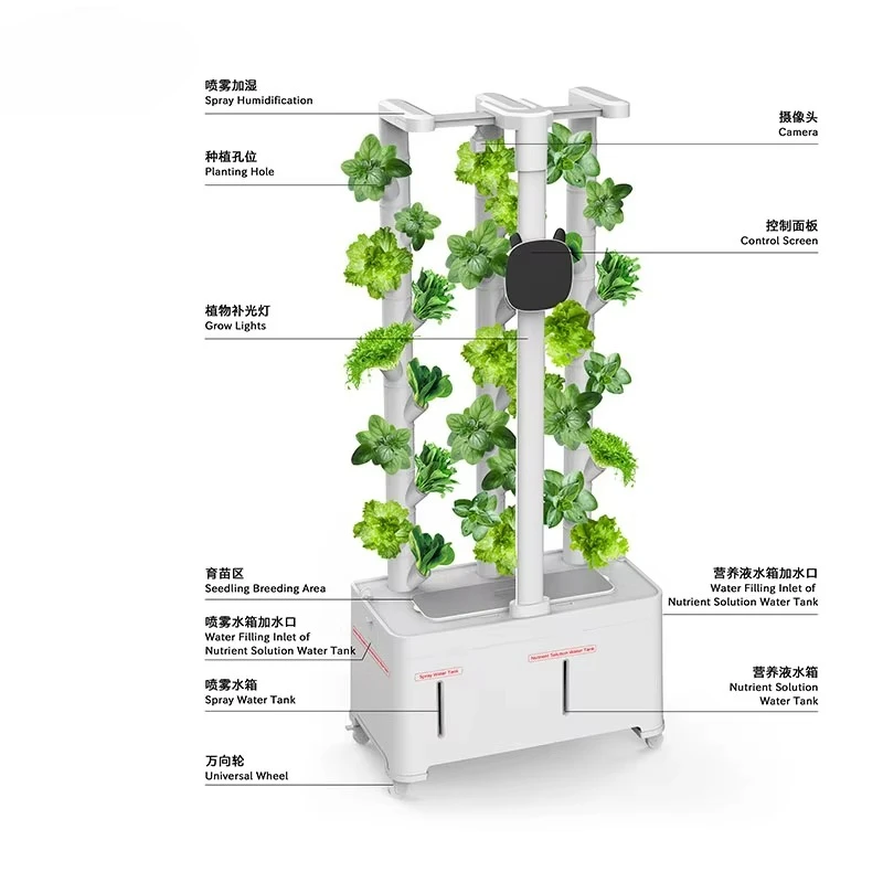 

Hydroponic complete growth system Household outdoor bamboo hydroponic growth system