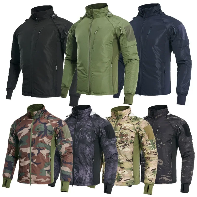 

Tactical Jacket Windbreaker Waterproof Hoodies Jackets Men Outdoor Sports Cycling Camo Fleece Hooded Coat Hiking Hunting Clothes