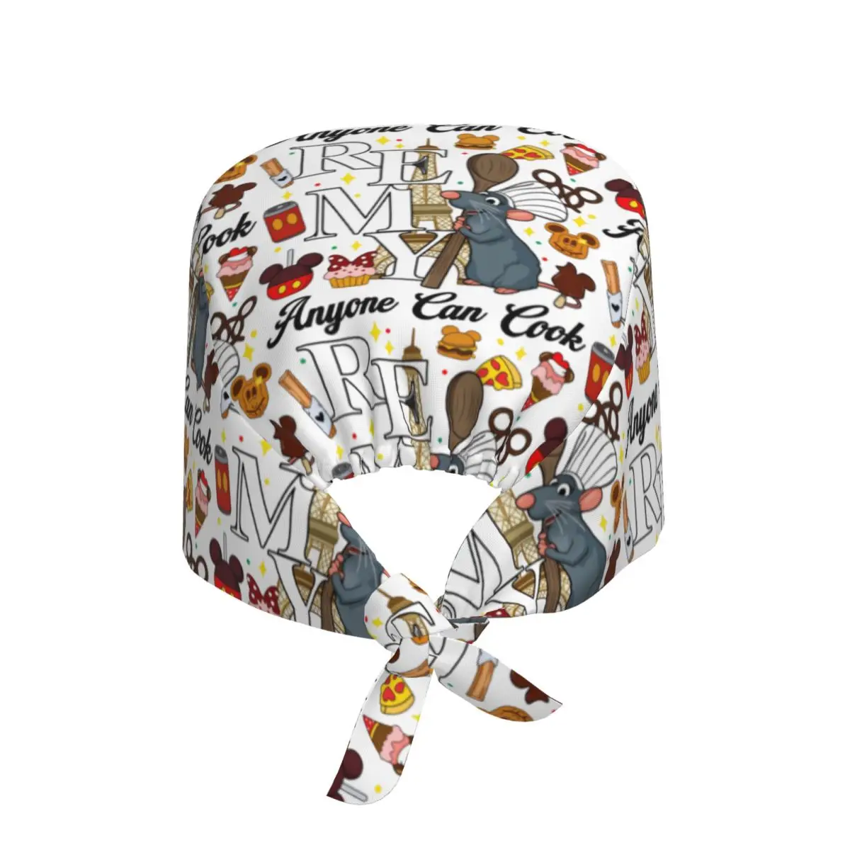 Anyone Can Cook Remy Ratatouille Nursing Work Cap Surgical Scrub Caps Unisex Nursing Hair Hats  Work Scrubs Hat for Medical