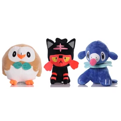 Brinquedo de pelúcia pokemon inicial litten popplio rowlet peluche boneca de pelúcia combinação presente de aniversário presentes para crianças