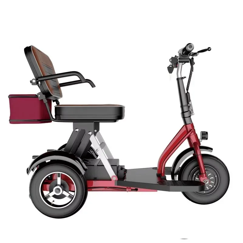 CE Foldable 3 Wheels Mobility Scooter for Elderly Elderly Leisure Electric Tricycle Vehicle Foldable Mini Electric  Vehicle
