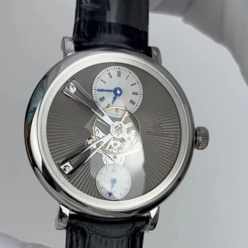Shanghai Tourbillon Watch QiongJing Series Central Flywheel Dial Sapphire Men's Mechanical Watch Automatic Mechanical Watch F28