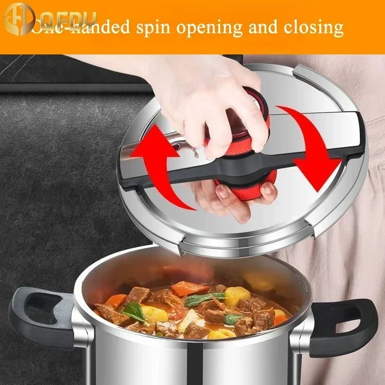 5L/9L 3Gear Pressure Cooker 304 Stainless Steel Multifunctional Pressure-Limited Explosion-proof Quickly Cooking