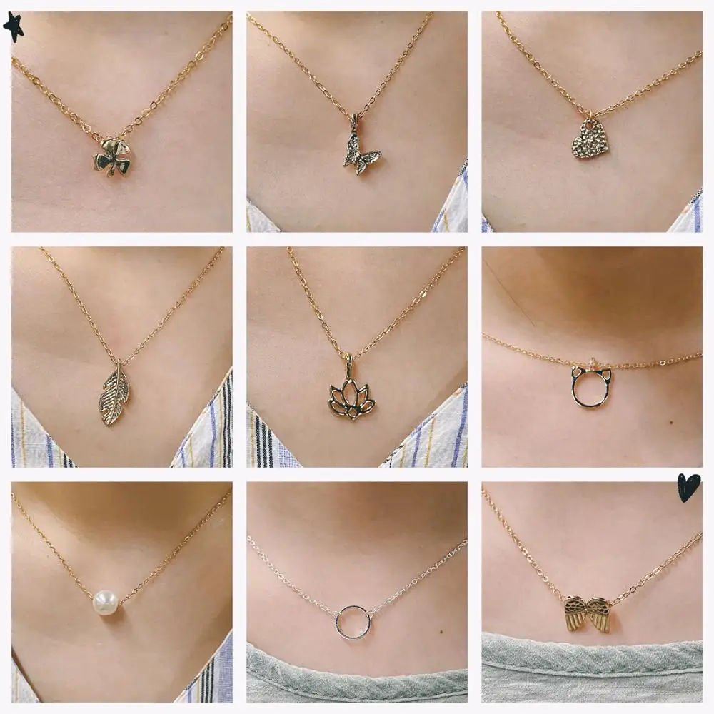 New Trendy Fashion Silver Gold Color Alloy Heavenly Angel Wings Pendant Necklaces for Women Girl Fashion Jewelry Dropship image 5