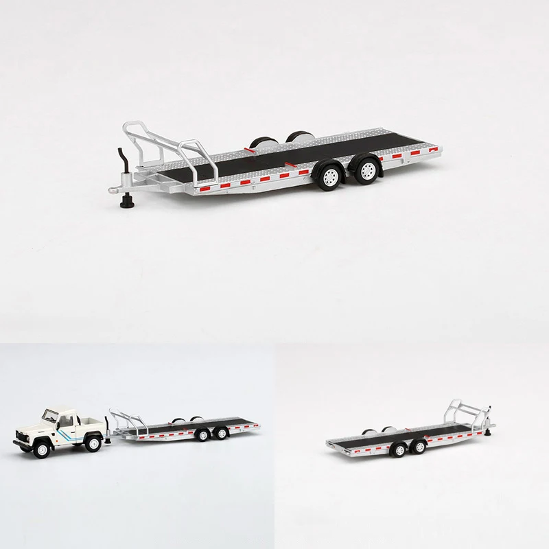 Mini Gt 1:64 Trailer Trailer Auto Hauler Trailer Simulatie Legering Auto Spuitgieten Voertuig Plaat Model Collection Auto Accessoires