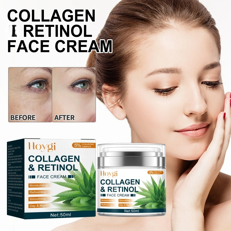 

Collagen retinol facial moisturizing cream reduce fine lines remover wrinkles lifting firming skin brighten Anti Aging face care