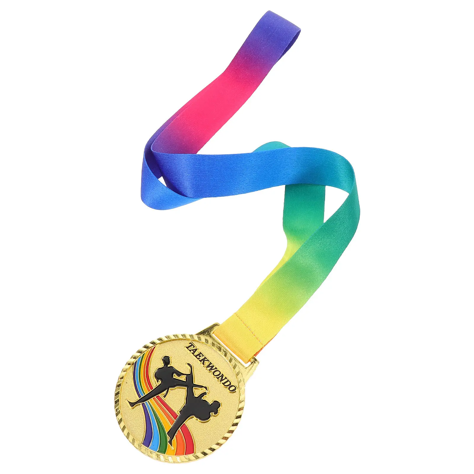 Premium Zinc Alloy Taekwondo Medal Gold Finish Sleek Award for Taekwondo Events Competitions Winners Recognition Sports