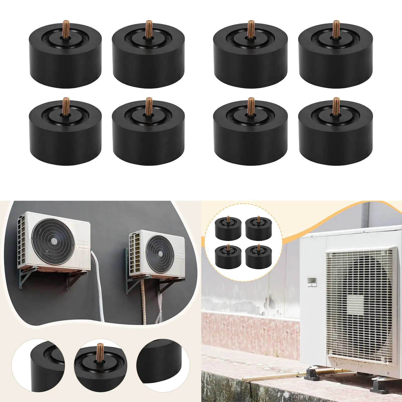 

Амортизирующая накладка для кондиционера, антивибрационные накладки, круглые, простые в установке, прочные аксессуары премиум-класса, резины