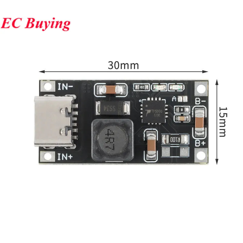 1Pc-10Pcs TP5000 Charging Management Power Supply Module Board 4.2V/3.6V 1A Single and Double Lithium Batteries TYPE-C Interface