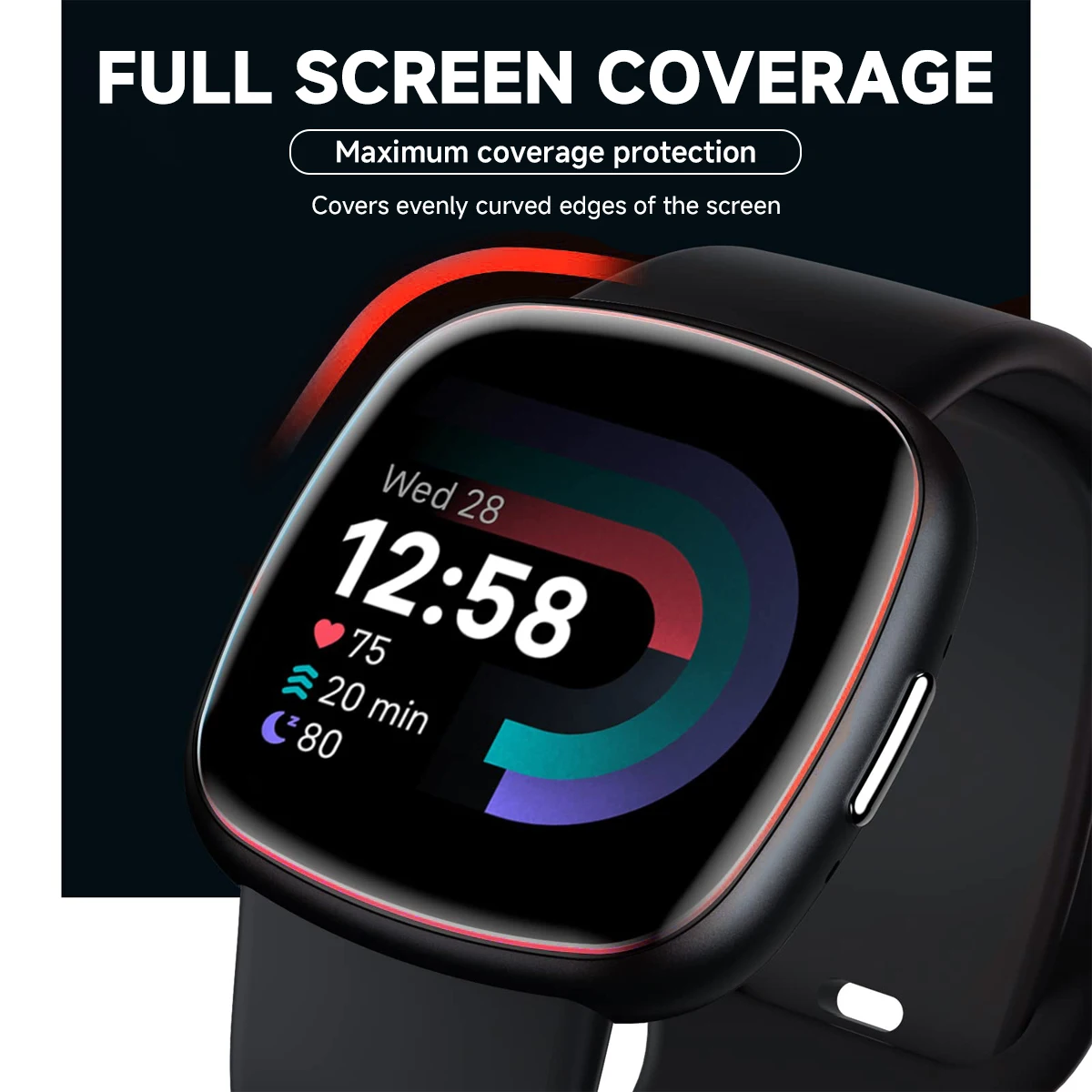 Soft Clear Protective Film For Fitbit Versa 4/3/Sense 2 Smart Watch Versa4 Sense2 Screen Protector Full Cover for Ace LTE