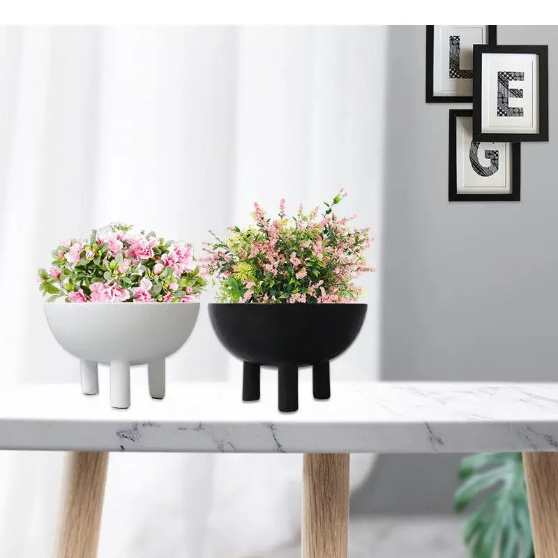 Hemispherical Tripod Vase Desk Decoration Plant Pots Decorative Flowers Arrangement Minimalist Resin Floral Vases Flower