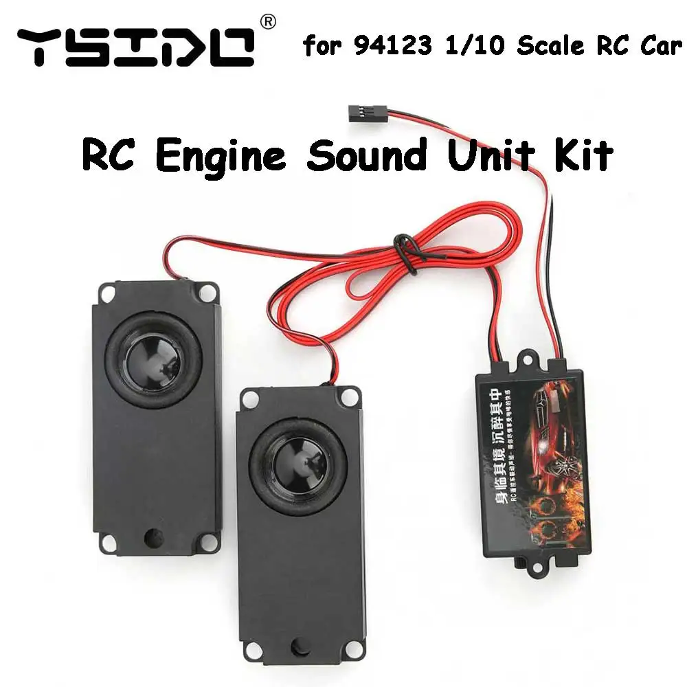 

YSIDO RC Engine Sound Double Horn Unit Kit Engine Sound Effect Simulator System for RC Car Model Accessory 94123 1/10 Scale