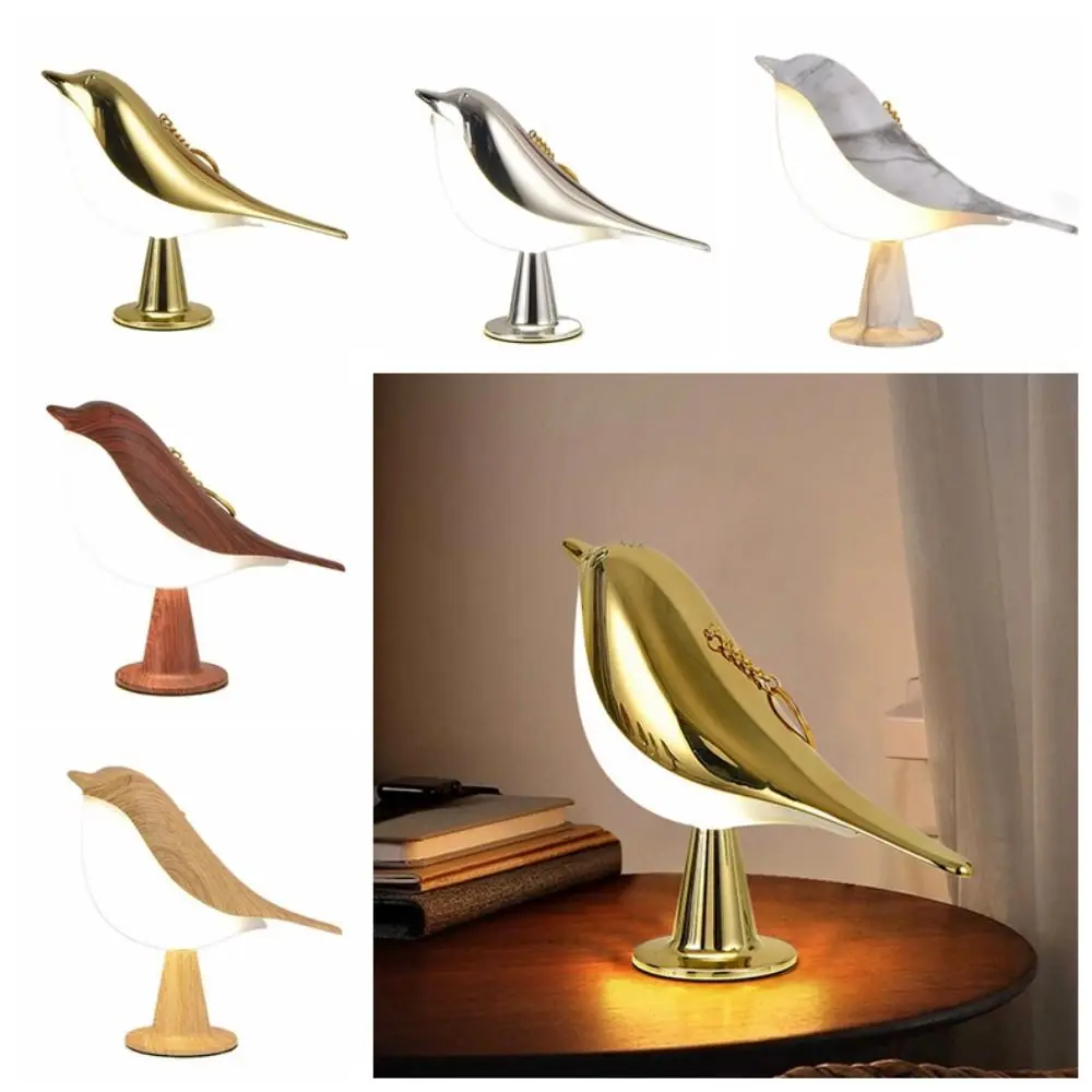 

Bird Shaped Small Desk Lamp Cordless Touch Sensor Creative Magpie Aroma Lamp with Aromatherapy Home Decor Kids Night Light