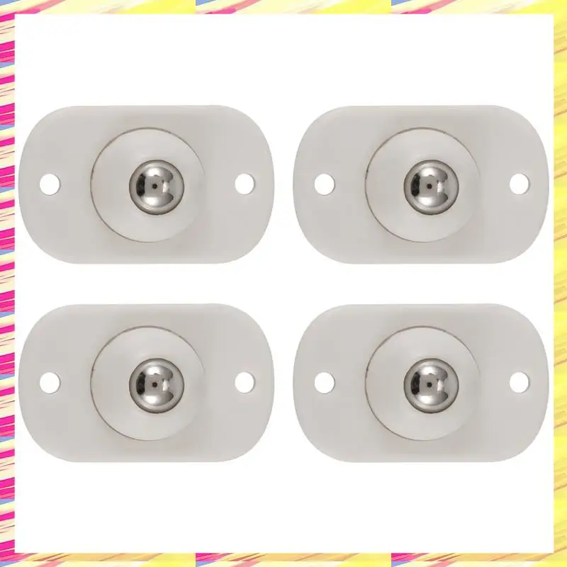 ABJJ Stainless Steel Mini Swivel Caster Wheels With 360 Degree Rotation For Furniture, Storage Boxes, Cabinet, Trash