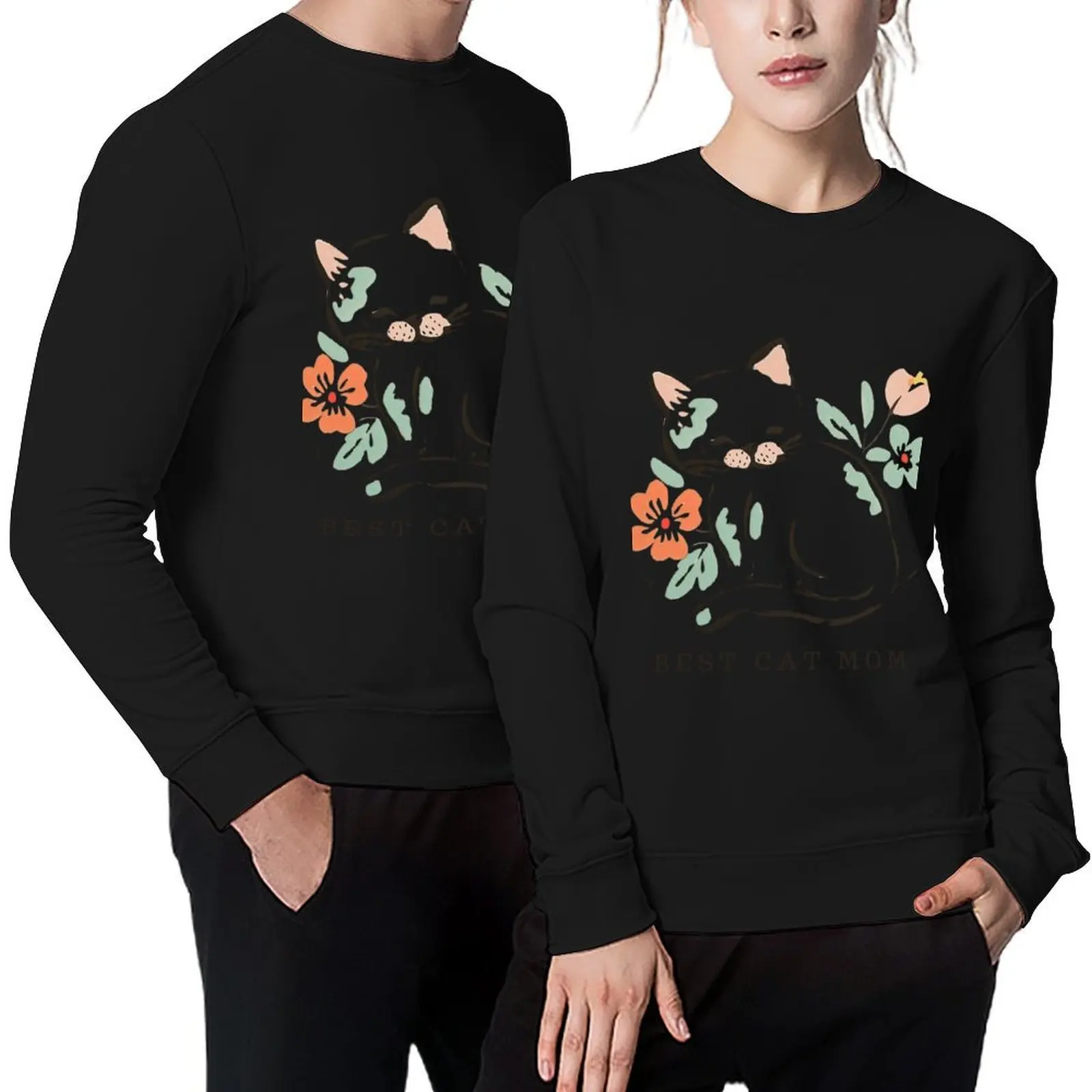 

Best Cat Mom Floral Cottagecore Style Pullover men clothes blouse korean style clothes new in sweatshirts
