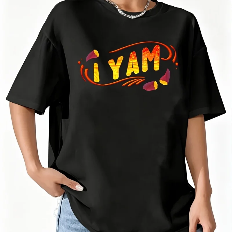 She Is My Sweet Potato Funny Me Yam Couple Costume Women's 100% Cotton T-Shirt Short Sleeve Top Casual Round Neck Fun Print Tee S-5Xl