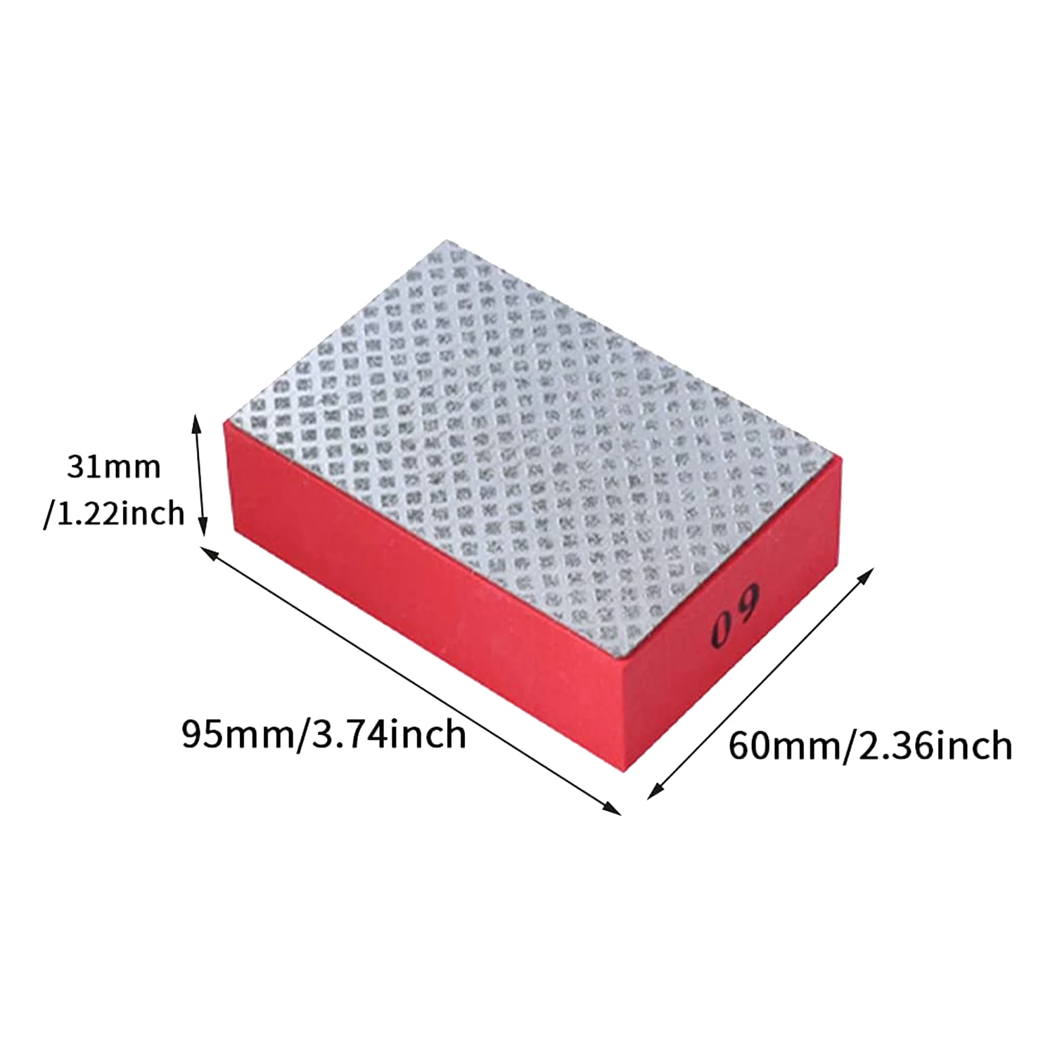 AT43-4 Pcs Diamond Hand Polishing Pads For Sanding Polishing Grinding Block 60,100,200,400