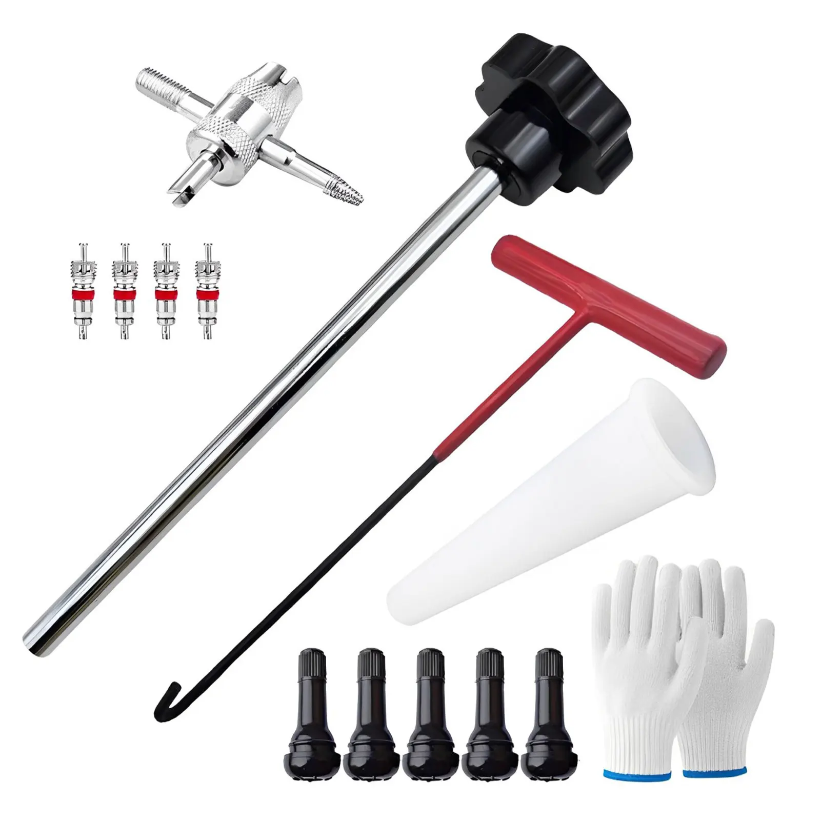 Quick Change Tire Valve Tool Kit Valve Stem Tire Valve Stem for TR413 valve replacement and installation tool kit Car motorcycle