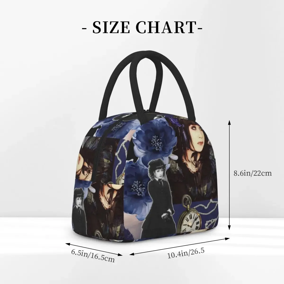 Malice Mizer Visual Kei Japanese Rock Band Gothic Insulated Lunch Bag for Women Kids Leakproof Food Boxes Thermal Lunch Box Tote
