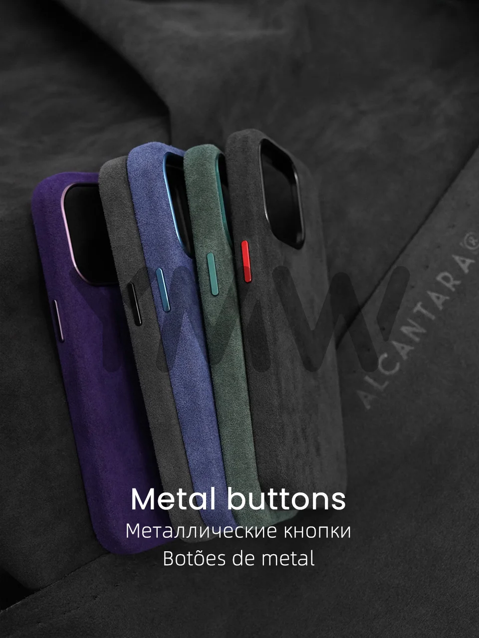 Custodia in Alcantara per iPhone 16/16 Plus/16 Pro/16 PRO Max, Cover Morbida al Tatto Lussuosa Fatta a Mano [Compatibile con MagSafe] Antiscivolo e Durevole, Antimacchia,Blue,16 PRO Max