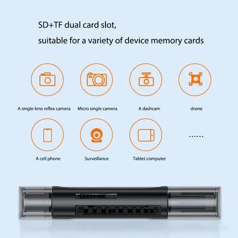 4-in-1 Multifunction USB TYPE-C Card Reader External Storage Black Stretch for Memory Stick USB 2.0 Mini SD TF Card Reader