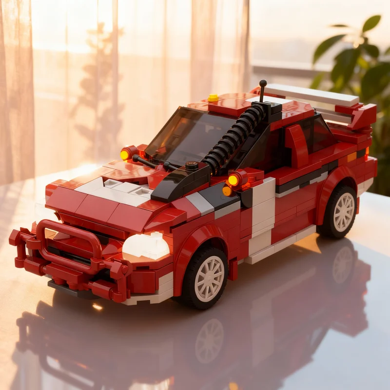 

462pcs MOC City Champions Mitsubishi Lancer SAFARi Rally Mäkinen S Model Building Blocks Christmas Gifts Architecture Toy Brick