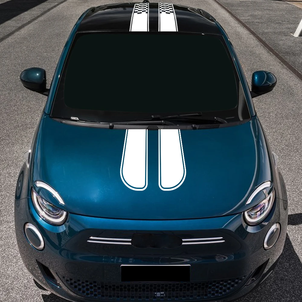 لشركة فيات 500 سيارة ملصق بولي كلوريد الفينيل السيارات هود سقف ملصق مائي عدة الفينيل فيلم مقاوم للماء المركبات ملصق اكسسوارات السيارات الديكور الخارجي