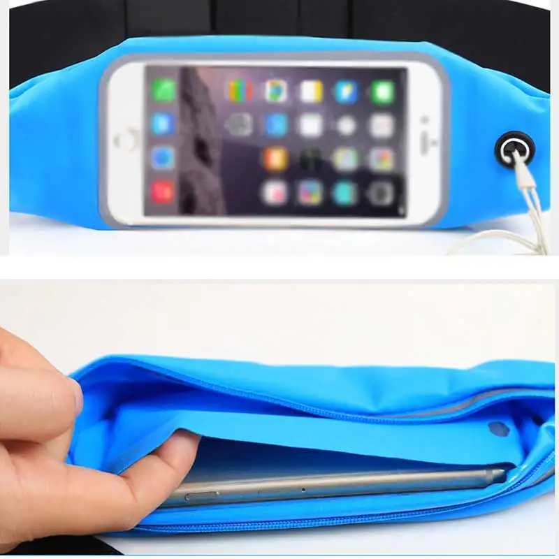 Mobile Phone Belt Bag for Running Jogging Touch Screen Run Jog Bag Gym Waterproof Women Sports Smartphone Waist Fanny Pack Bag