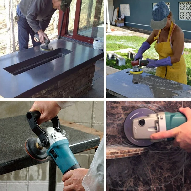 A43F-11Pcs 3 بوصة 80 مللي متر الماس ألواح التلميع عدة الرطب/الجاف للجرانيت حجر الخرسانة الرخام تلميع استخدام طحن أقراص مجموعة