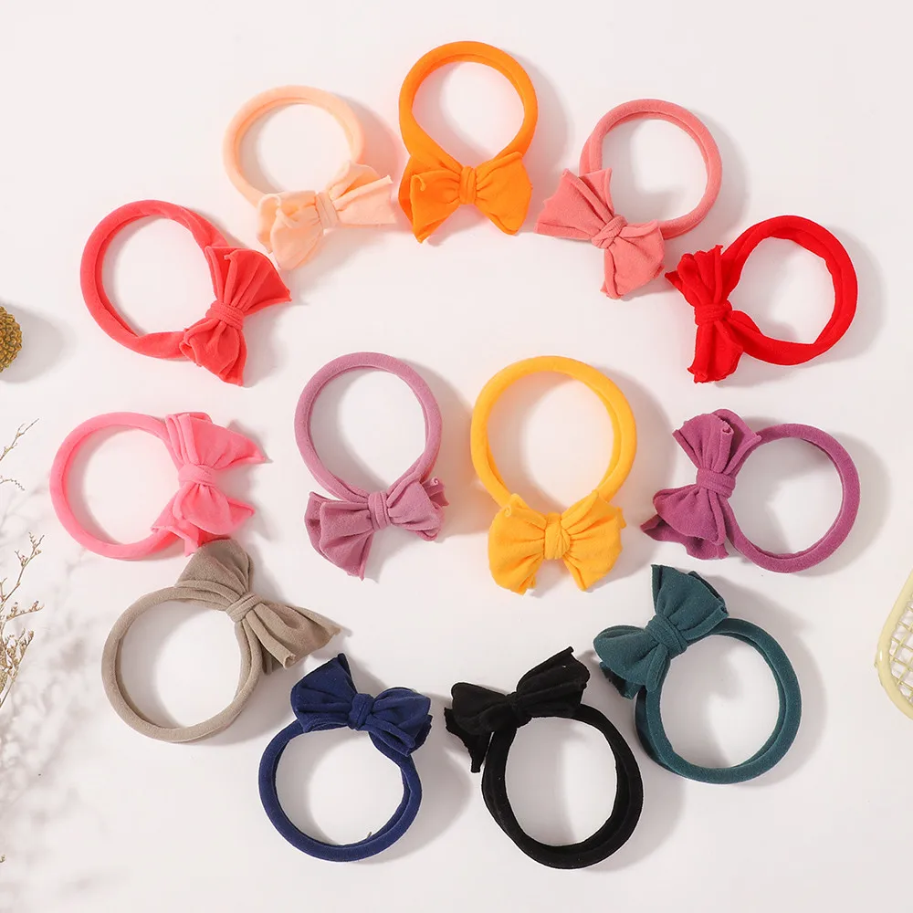 10 teile/satz Zufällige Farbe Nette Candy Farbe Weichen Bogen Haar Ring Seil Elastisches Haarband für Baby Mädchen Halter Kopfbedeckung Haar zubehör