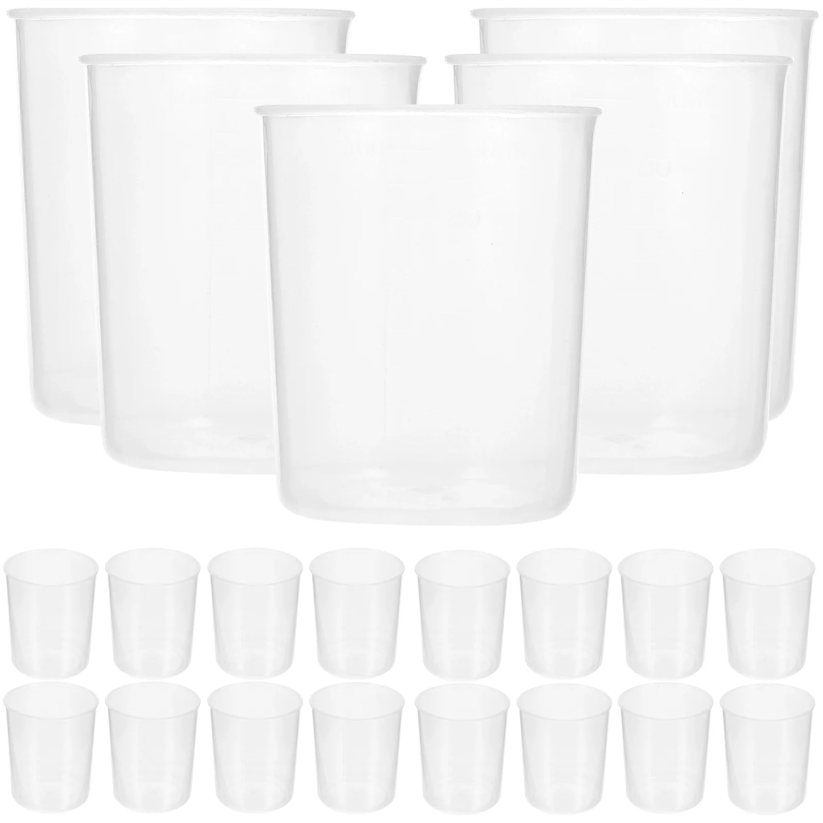 

50 Pcs Measuring Cups Graduated Plastic Small Water Holder Craft Beverage Cylinder PP Multipurpose Mixing Resin Tools