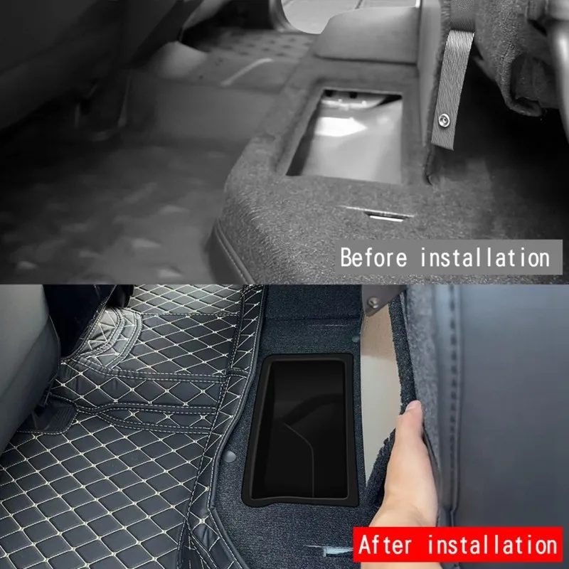 

Left Side Lower Rear Seat Storage Box For Toyota Hilux 2026 Car Interior Accessories