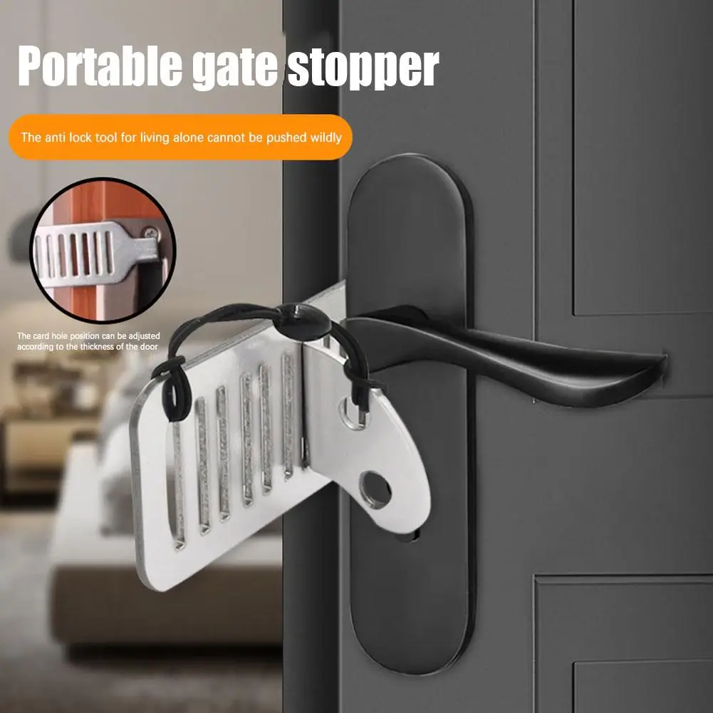 Safety portable Anti-theft Door Blocker/Non-Slip Balcony Window Door Wedge Easy Install for Home Office Bathroom Hotel Travel Do