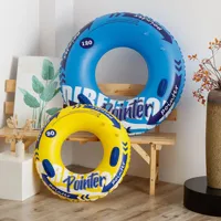 Thickened Swim Ring Float Inflatable Toy With Handle Swimming Ring Tube Adult Swimming Circle Pool Beach Water Play Equipment