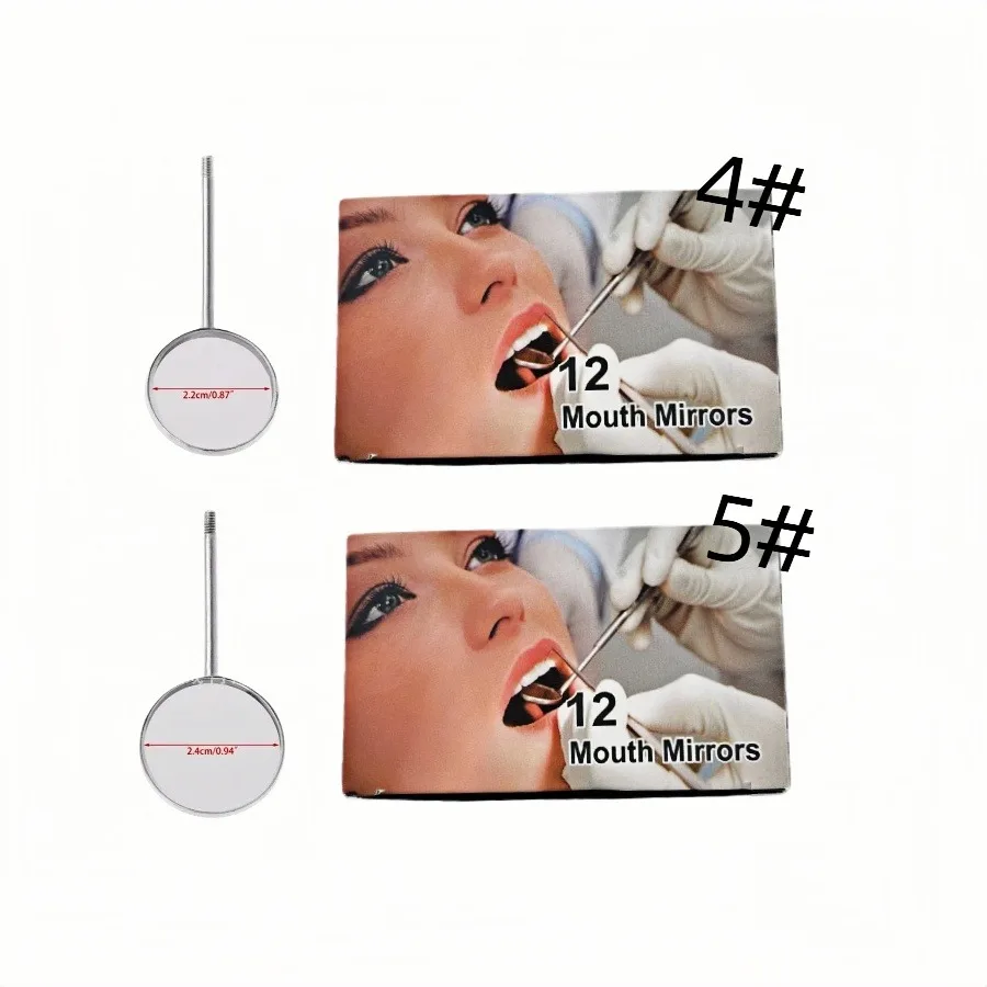6/12pcs Dental Mouth Mirrors Stainless Steel Reflector Mirror Oral Hygiene Care Tool Odontologia Accessories Tool Set Kit