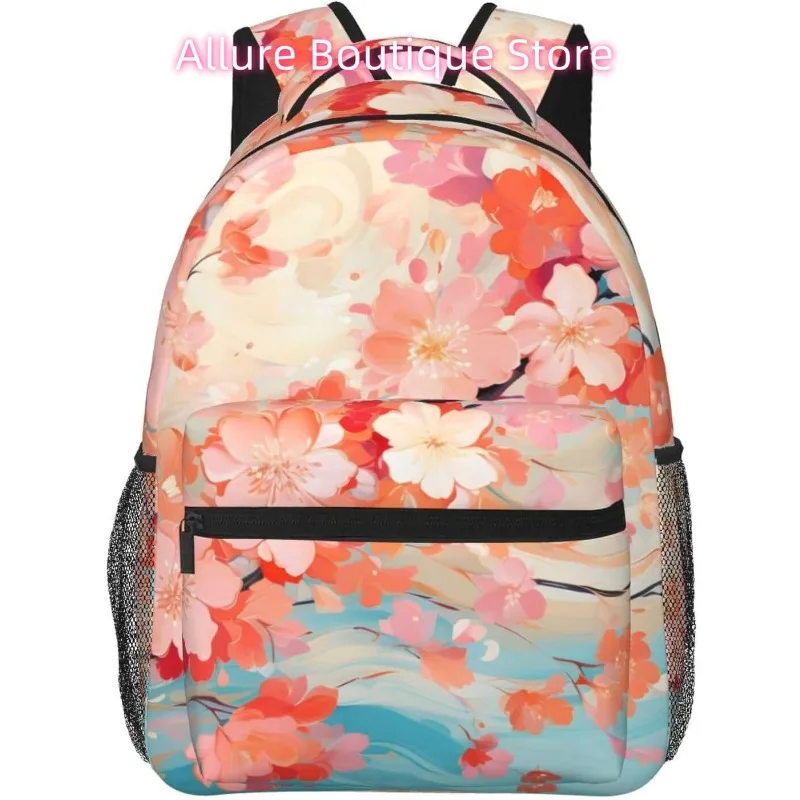 

laptop bag back to school Cartoon Funny Cherry Prints Lightweight Laptop Backpack Lightweight Multipurpose Travel Casual Daypack