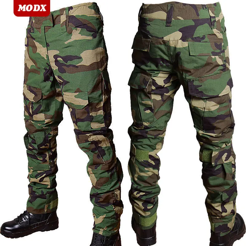 Men Tactical Camouflage Work Pants Spring Thin Breathable Wear Resistant Pantalons Multi Pocket Loose Elastic Combat Trousers