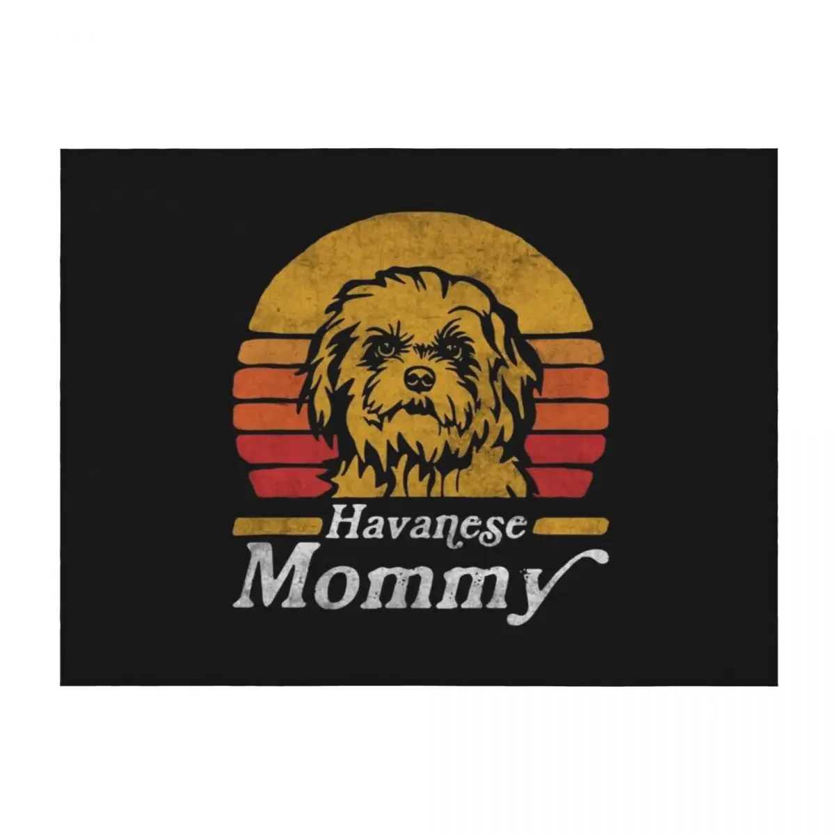 

Retro Vintage Havanese Mommy Throw Blanket For Decorative Sofa Decoratives Hairy Designers Blankets