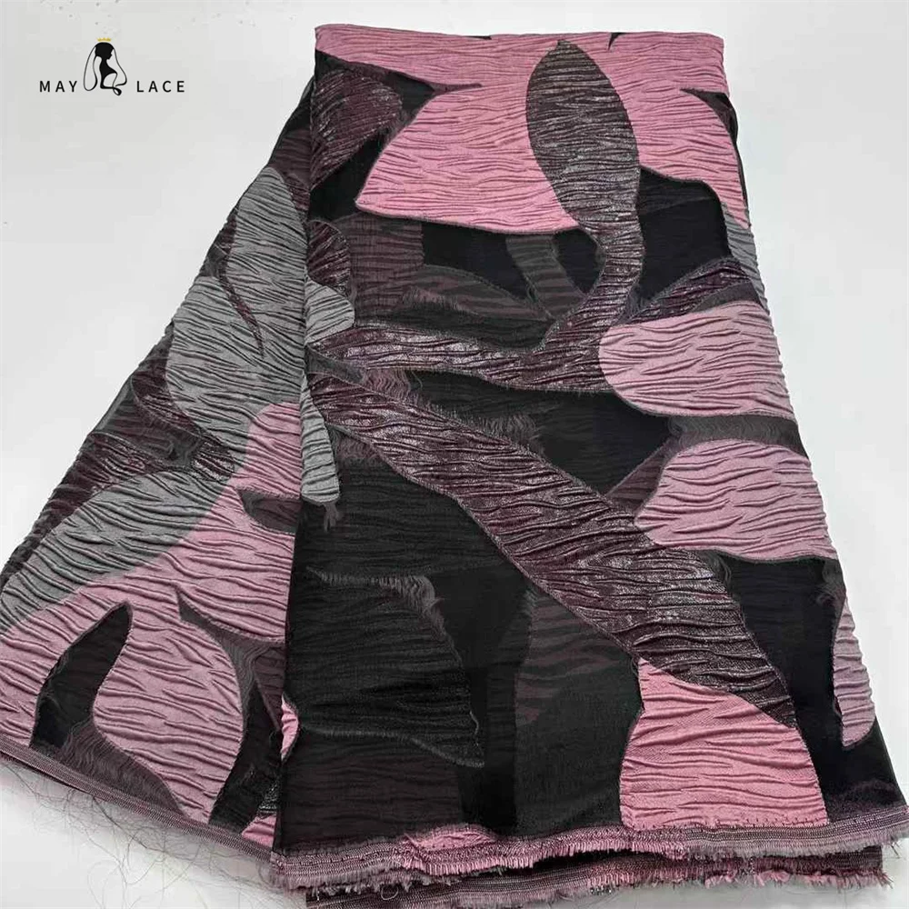 

Newest Brocade Lace Fabrics Luxury African Jacquard Lace Fabric Nigeria Tissu Lace for Sewing Nigeria Lace Materials Party Dress
