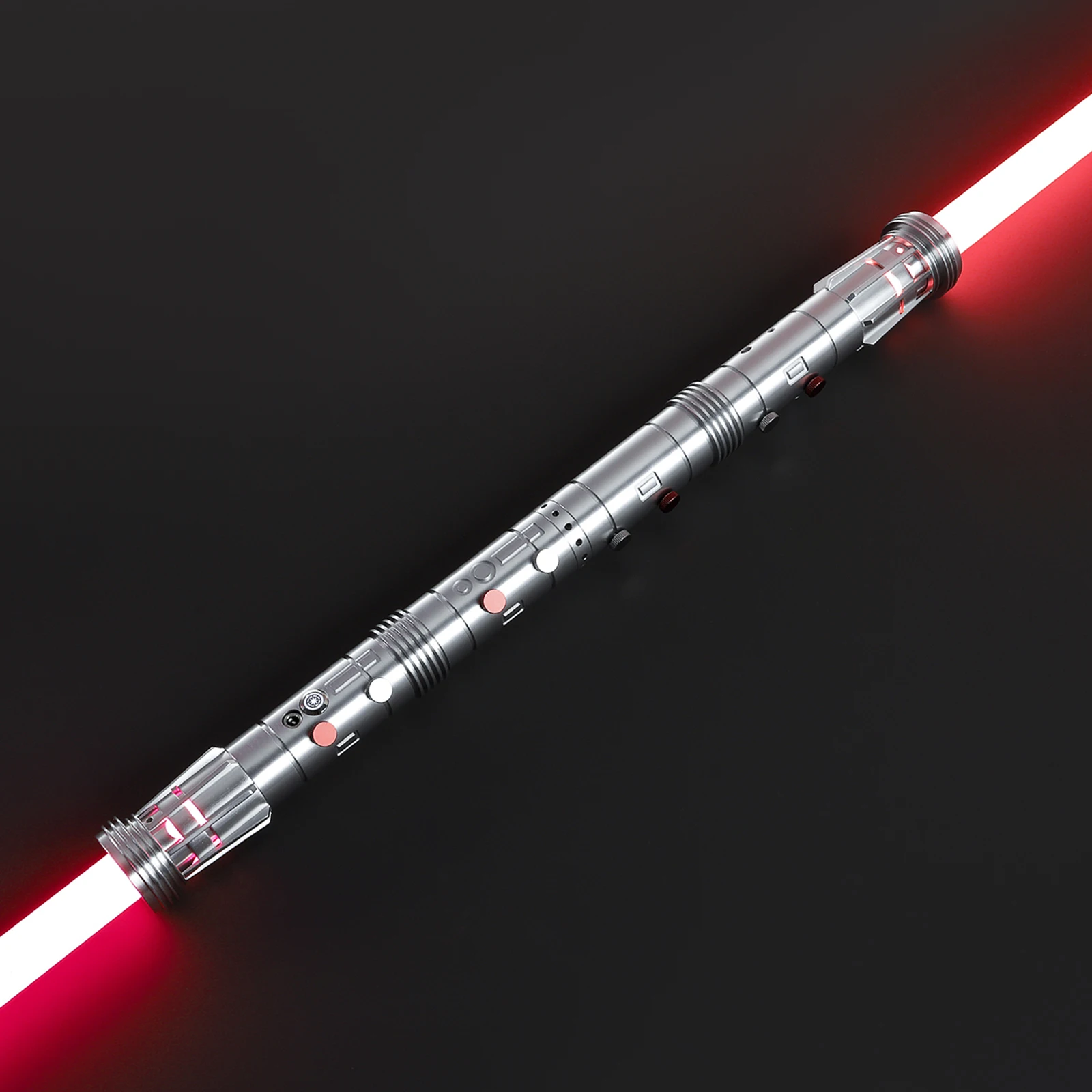 

DamienSaber Darth Maul Lightsaber Sensitive Smooth Swing Light Saber FX Heavy Dueling Metal Hilt with 34 Sound Fonts Laser Sword