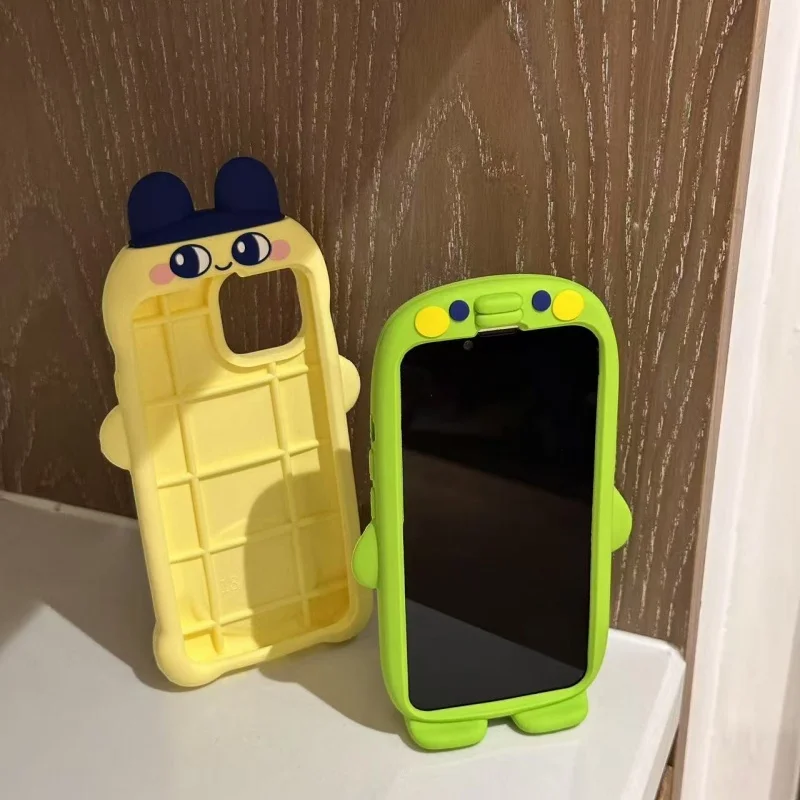 

Cute Cartoon MaMei JiGu Ji Foot Stand Phone Case Holder Suitable for 6 iPhone 5 4 3 Silicone Protective Cover