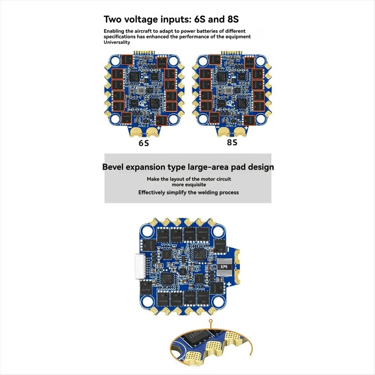 M85K  Blueson A2 128KHz 4IN1 Electronic Speed Controller for FPV Drones Racing & Freestyle 6S 65A AM32